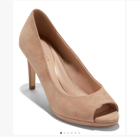 Cole Haan Drado platform pump peep toe size 10 - Picture 1 of 4